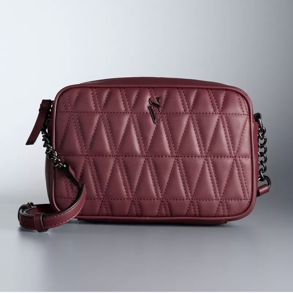 Simply Vera Vera Wang Burgundy Crossbody Bag